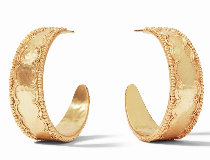 Julie Vos 24 Karat Gold Plated Trieste Hoop Earrings Medium