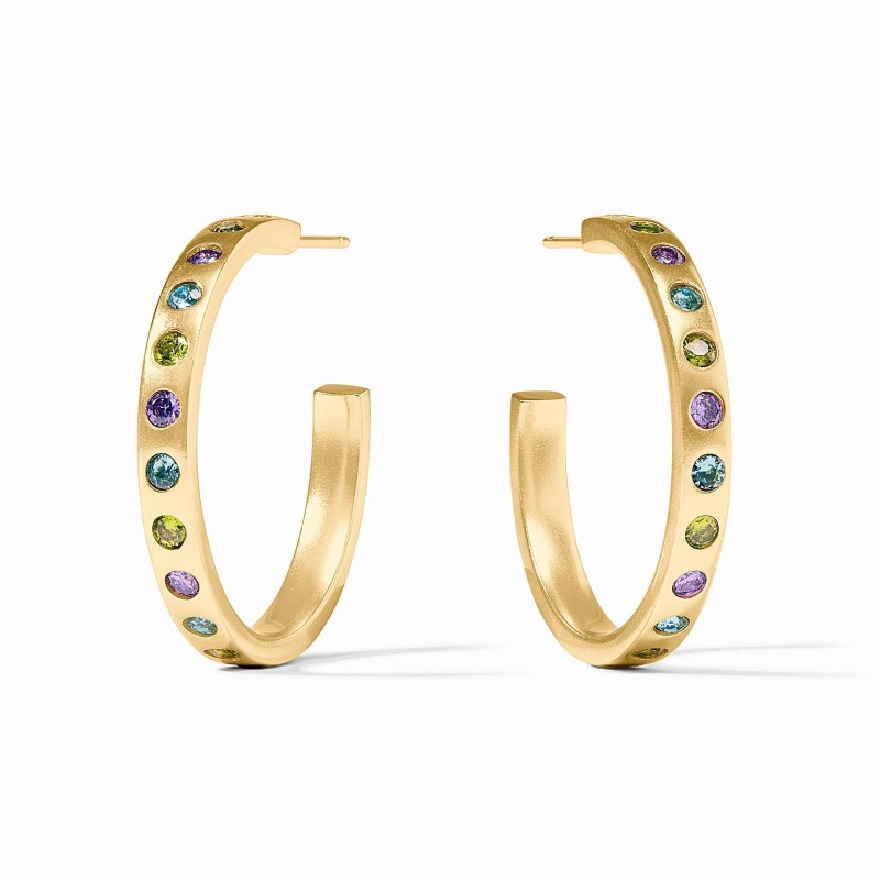 Julie Vos Rainbow Blue Twilight Hoop Earring Julie Vos Rainbow Blue Twilight Hoop Earring