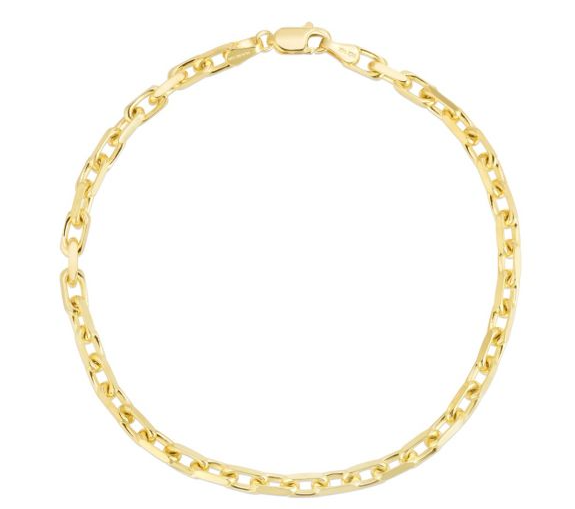 14 Karat Yellow Gold  3.6mm French Cable Chain With A Lobster Clasp 8.25 Inches