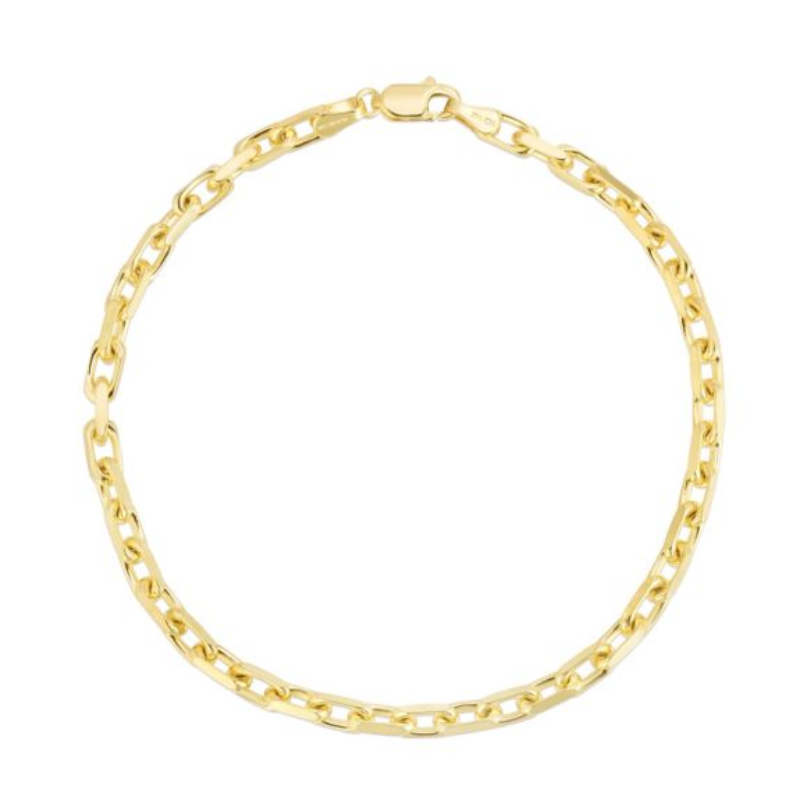 14 Karat Yellow Gold 3.6mm French Cable Chain With A Lobster Clasp