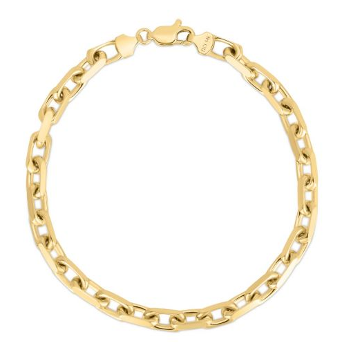 14 Karat Yellow Gold 4.8Mm French Cable Chain  8.25 Inches