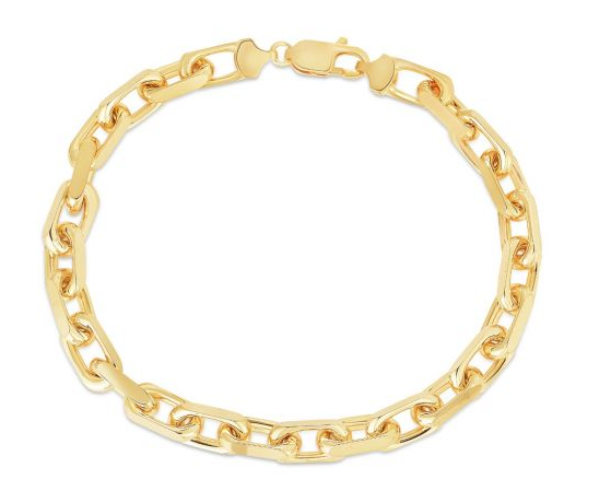 14 Karat Yellow Gold 6.1mm French Cable Chain With A Lobster Clasp 8.25 Inches