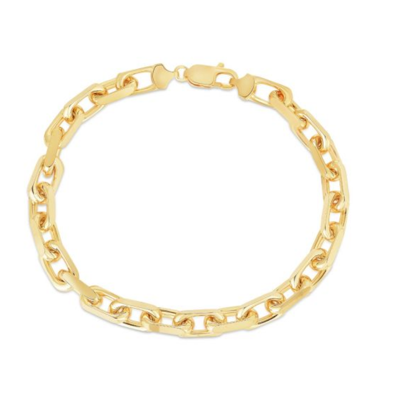 14 Karat Yellow Gold 6.1mm French Cable Chain With A Lobster Clasp 8.25 Inches