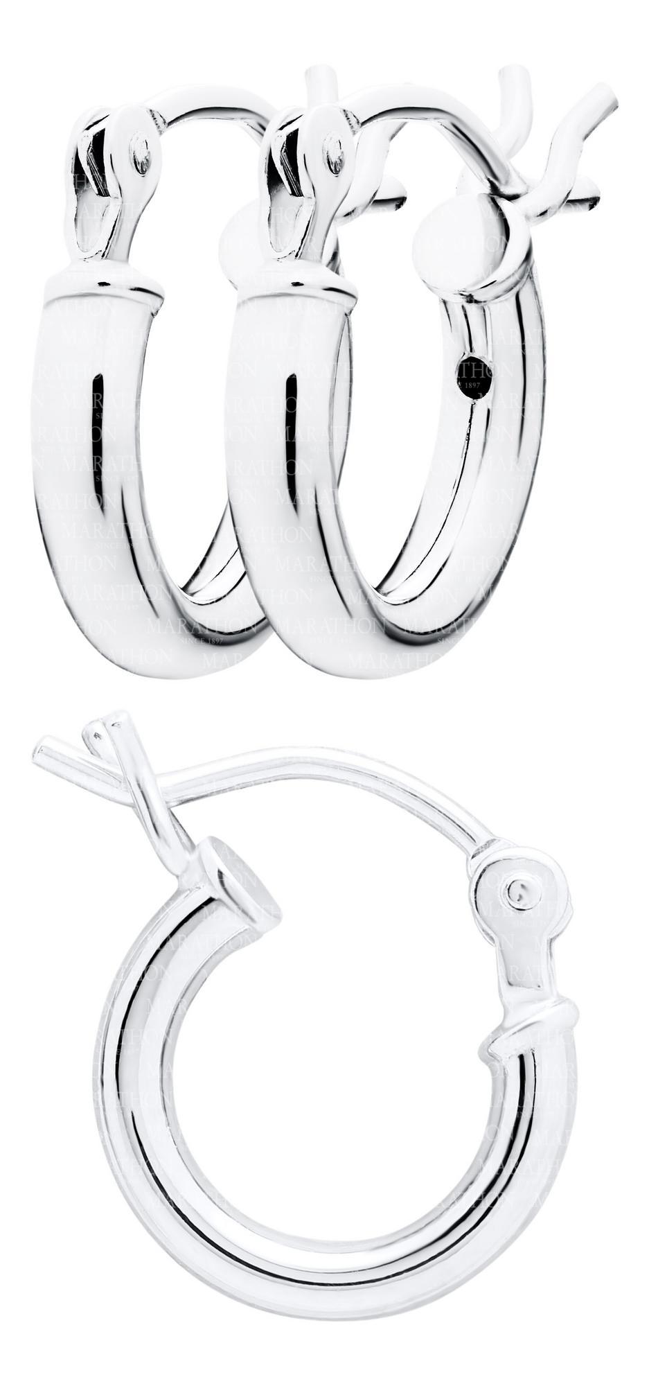 Kiddie Kraft Sterling Silver 2 x 10 mm Hoop Earrings