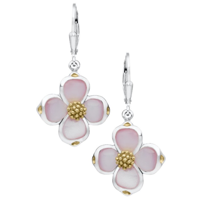 Dogwood Flower Dangle Earrings