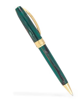 Visconti ‘The Novel Reader’  ballpoint collection is made from natural resin  brought to life by teal  burgundy  yellow and green hues to recreate Van Gogh’s technique  emotion and mood portrayed in this remarkable painting