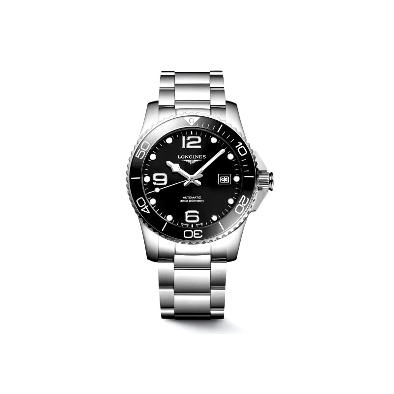 Longines Hydroconquest Ceramic Black Stainless Steel Watch