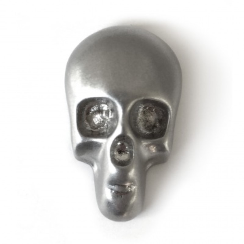M-Clip Skull Pin - Antiqued