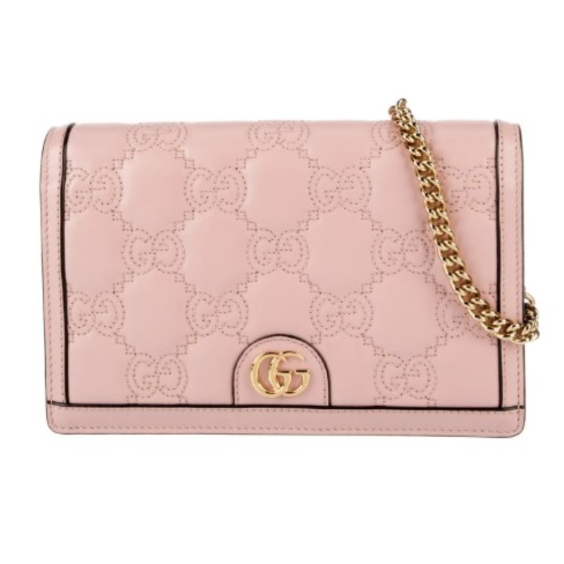 Gucci GG Pink Matelasse Calfskin Shoulder Bag