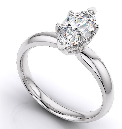 14 Karat White Gold Diamond Solitaire Ring