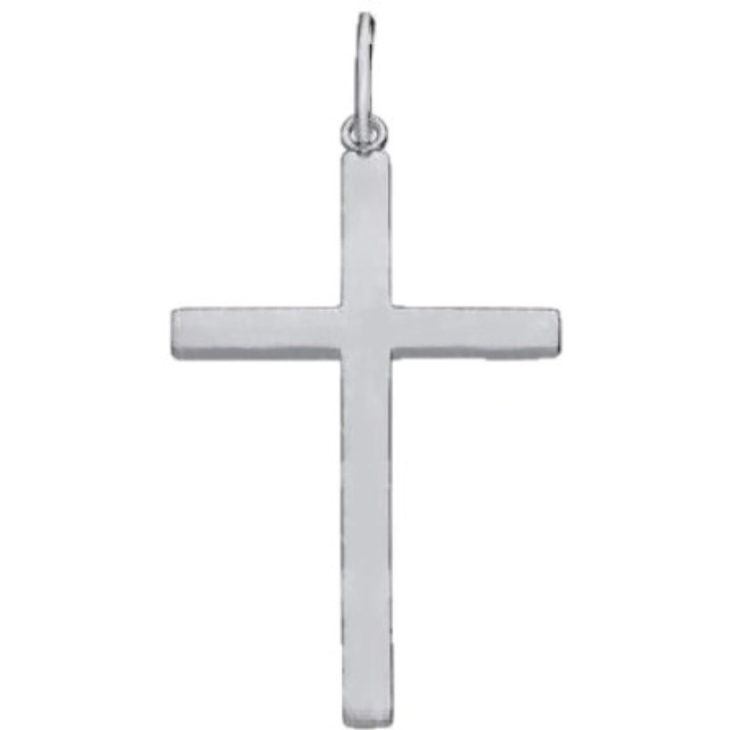 Sterling Silver Cross Pendant Suspended On A 24