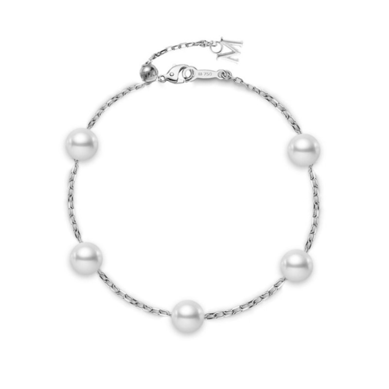 Mikimoto Akoya Cultured Pearl Station Bracelet