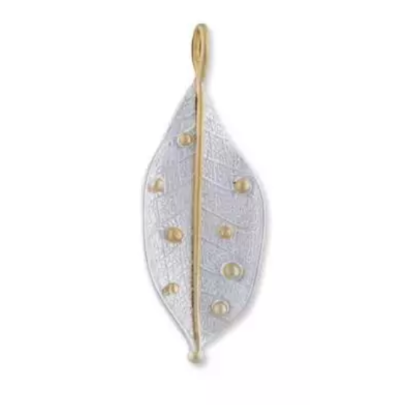 Lika Behar 24K Gold & Sterling Silver “Machka Park” Pendant With Gold Granulations