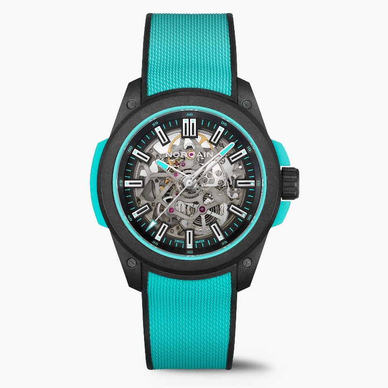 NORQAIN Wild One Skeleton Turquoise Timepiece