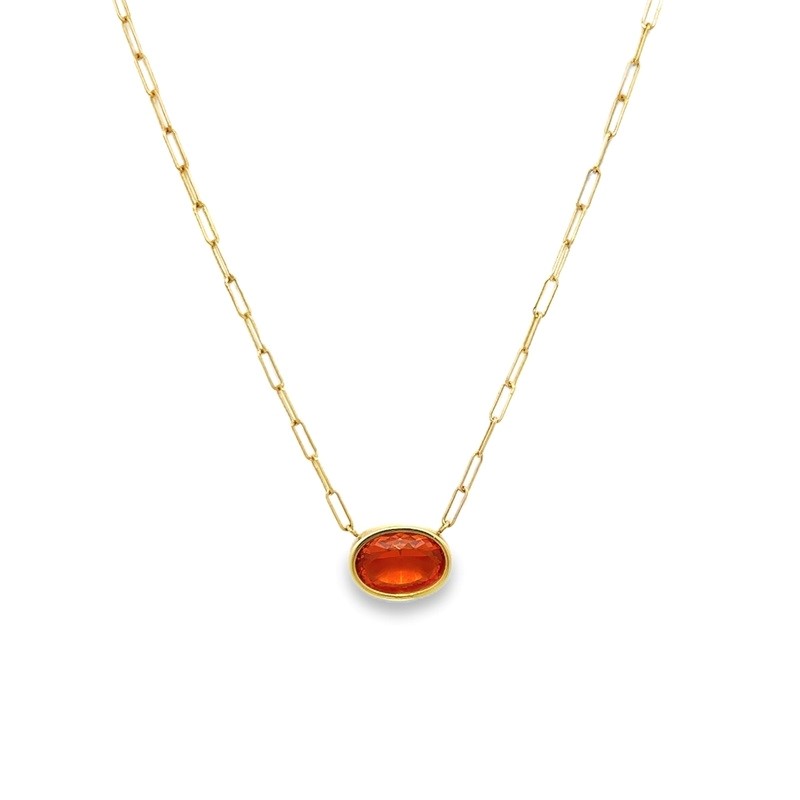Lauren K Fire Opal Necklace From The Bea Collection