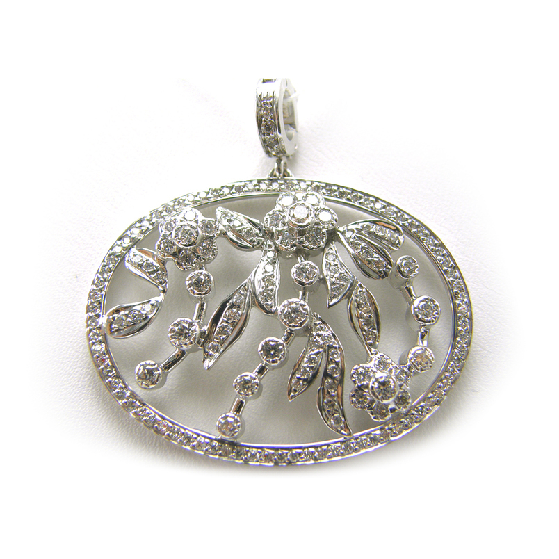 Lauren K Diamond Oval Vineyard Pendant