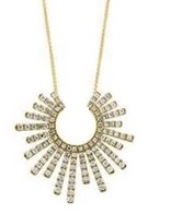 Lali 14 Karat Yellow Gold Star Burst Diamond Necklace Measuring 18 Inches Adjustable To 16 Inches