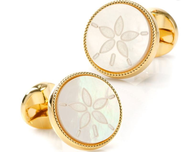 Mother Of Pearl Sand Dollar Cufflinks