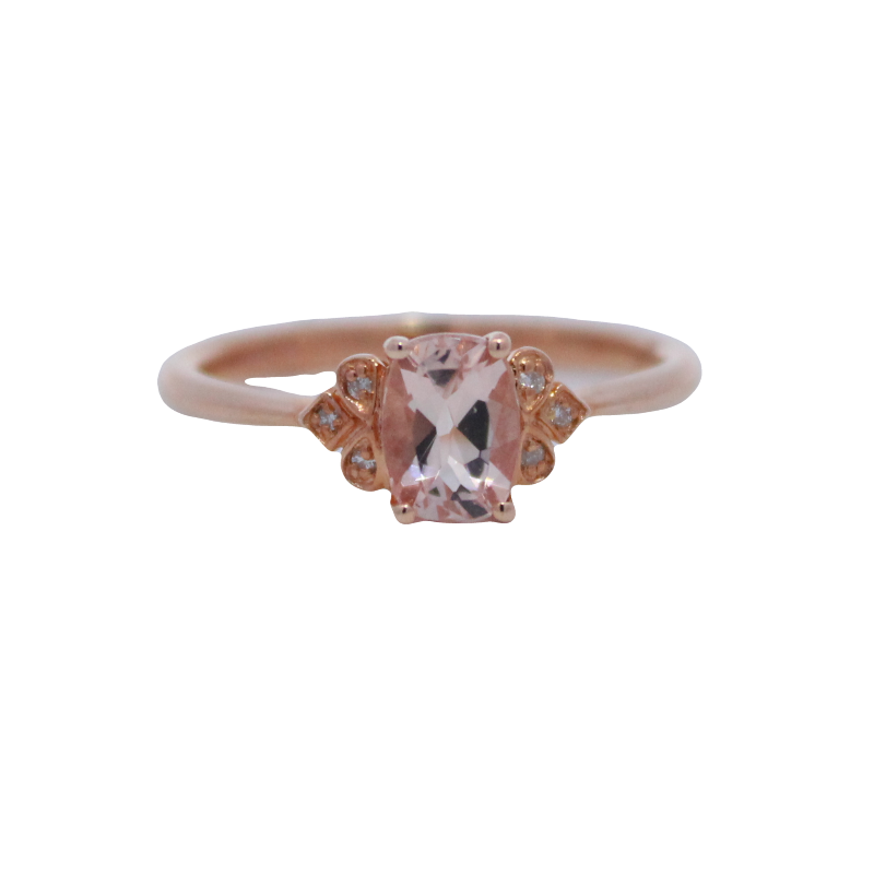 Morganite And Diamond Ring