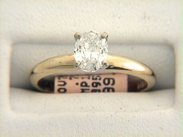 14 Karat Yellow Gold Diamond Solitaire Ring