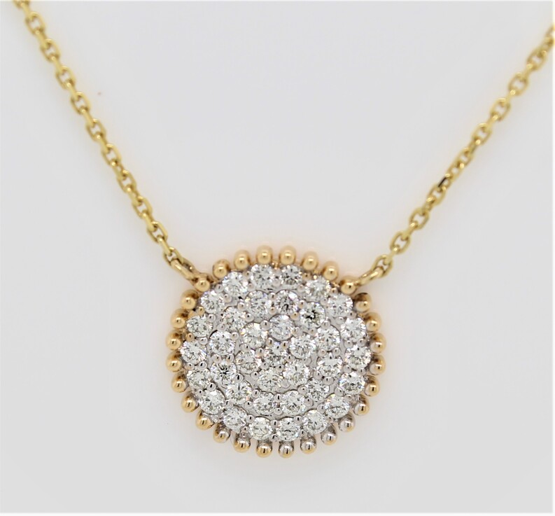 Diamond Disc Station Necklace