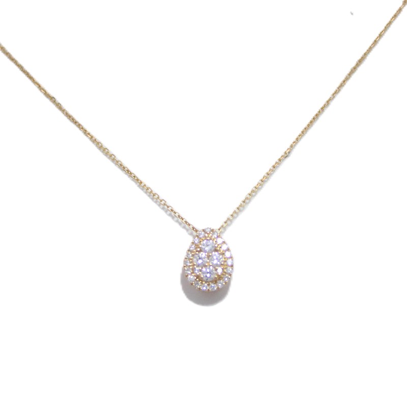 Pear Shaped Diamond Cluster Pendant Necklace Pear Shaped Diamond Cluster Pendant Necklace