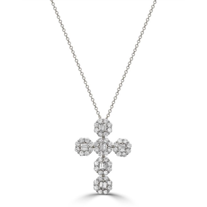 Diamond Cross Pendant Necklace