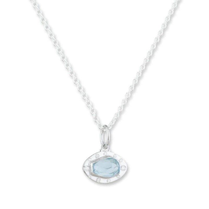 Lika Behar Freeform Penelope Aquamarine Pendant in Sterling Silver