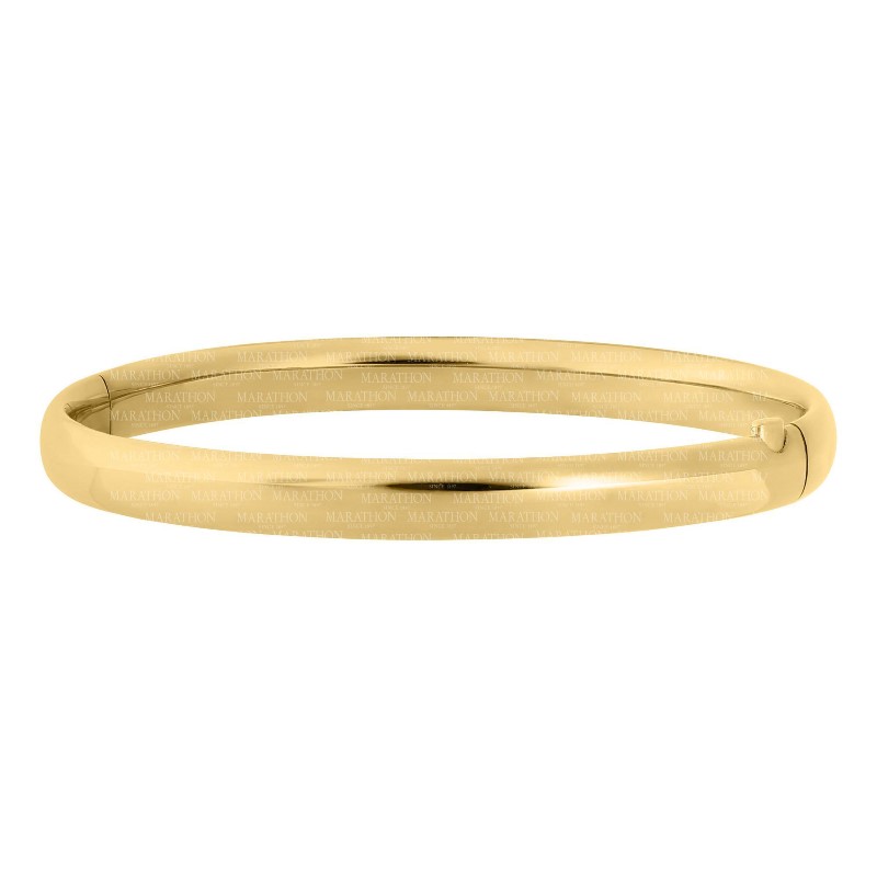 14 Karat Yellow Gold Filled 6mm Hinged Bangle Having A High Polished Finish.