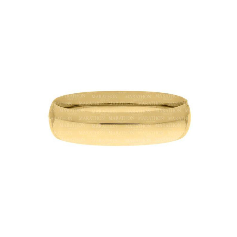 14 Karat Yellow Gold Filled 16mm Hinged Bangle Having A High Polished Finish.