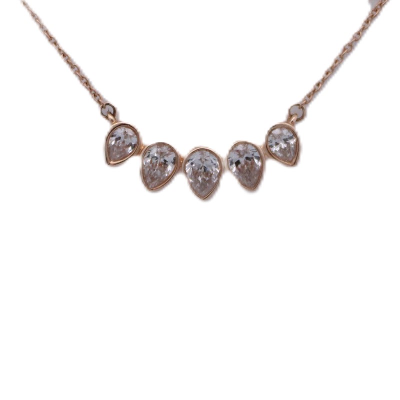 Marquise Cut Diamond 5 Stone Necklace Marquise Cut Diamond 5 Stone Necklace