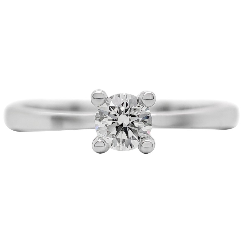 14 Karat White Gold Diamond  Solitaire Ring