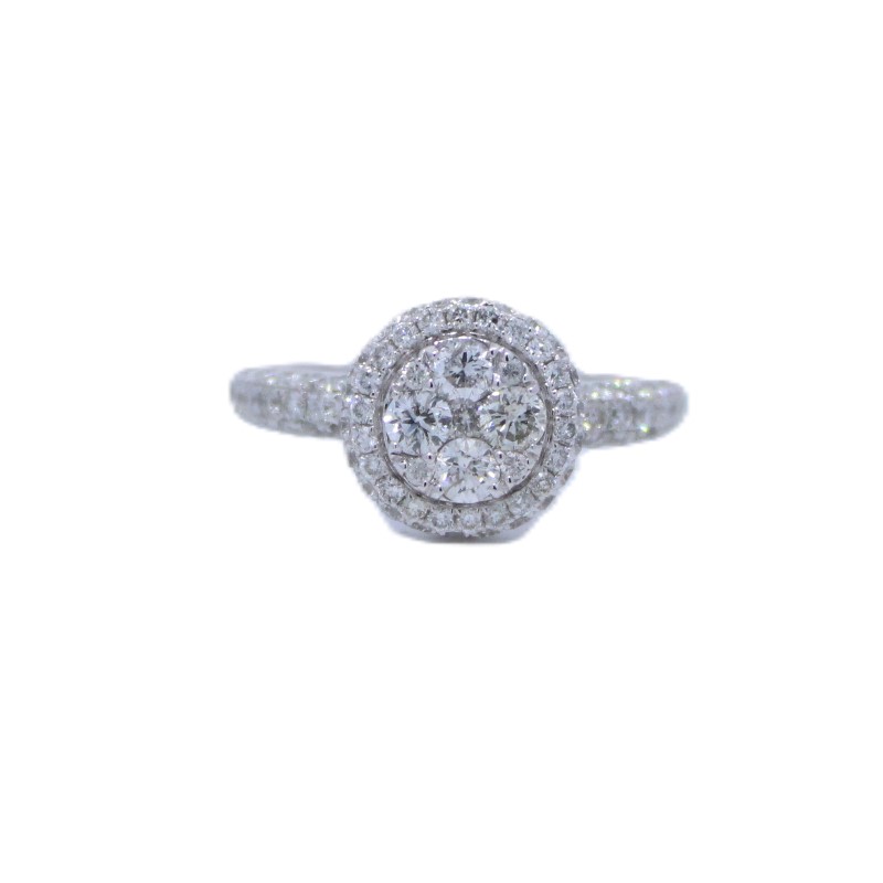 Round Diamond Cluster Ring