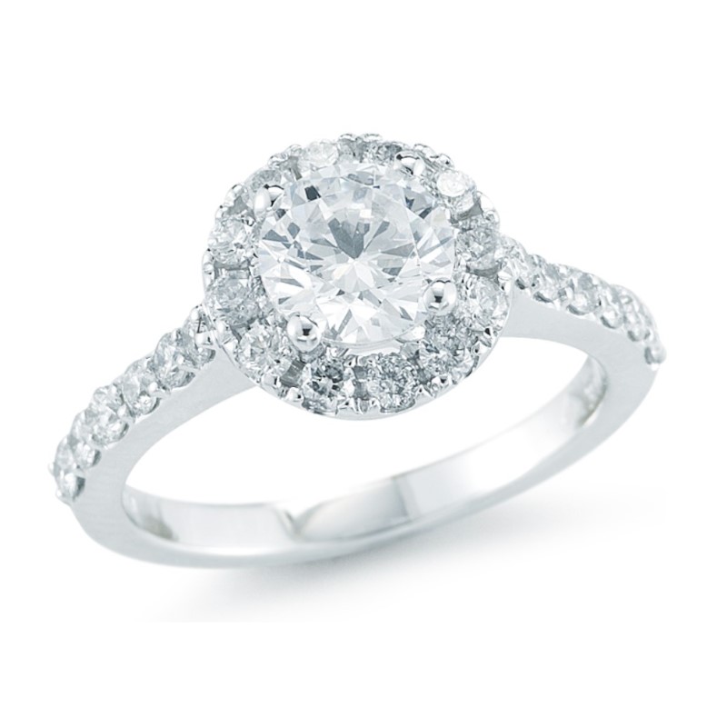 Diamond Halo Engagement Ring