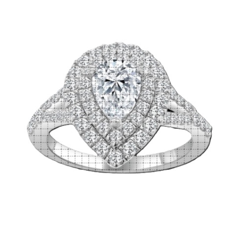 Diamond Double Halo Engagement Ring