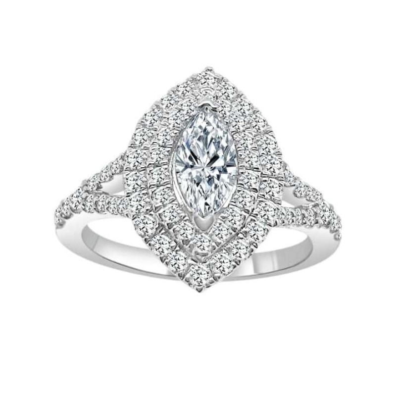 Diamond Double Halo Engagement Ring