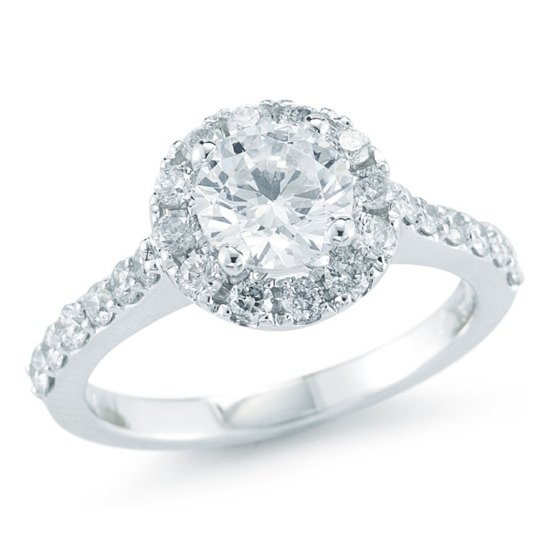 Diamond Halo Engagement Ring