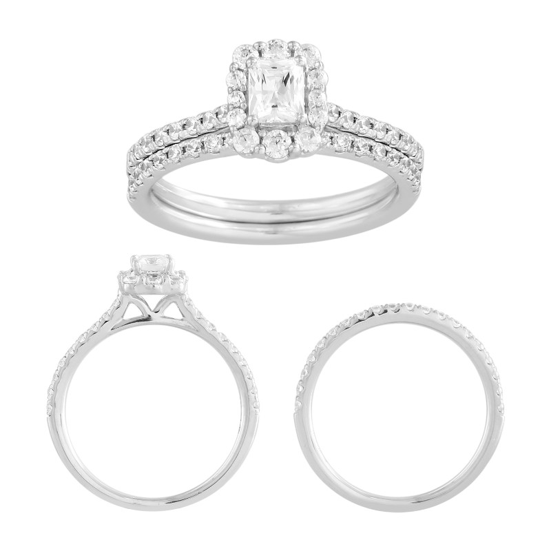 1.01ct Diamond Wedding Set