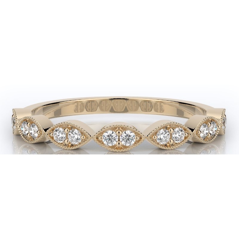 Henri Daussi Diamond Wedding Band