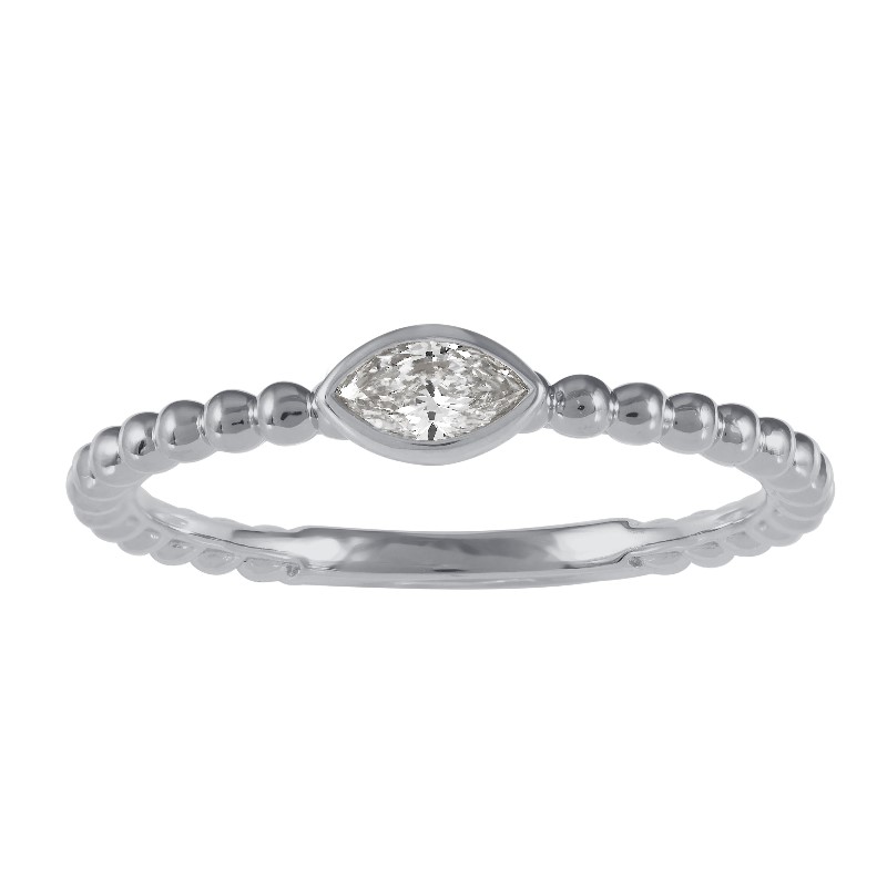 Marquise Cut Diamond Stacking Ring
