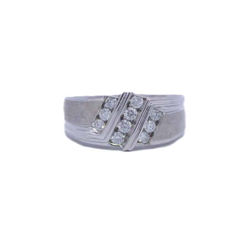 Channel Set Diamond Wedding Band