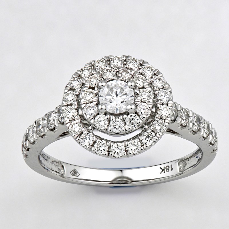 Paramount 18 Karat White Gold  Bridal Ring 1 Carat Category