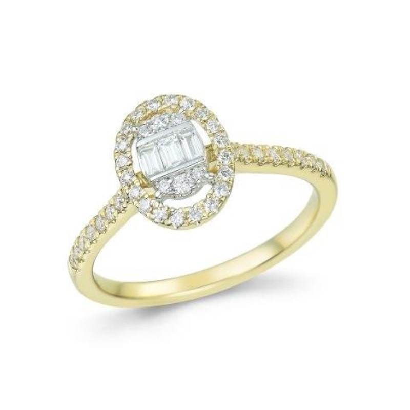 Oval Diamond Cluster Halo Engagement Ring Oval Diamond Cluster Halo Engagement Ring