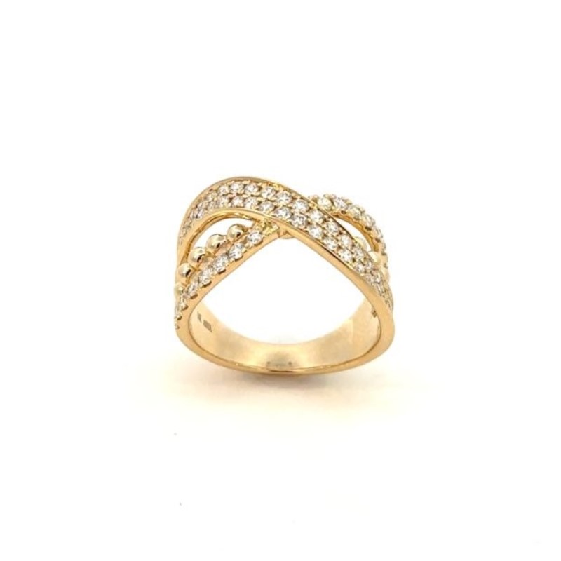 Triple Strand Diamond X Ring Triple Strand Diamond X Ring
