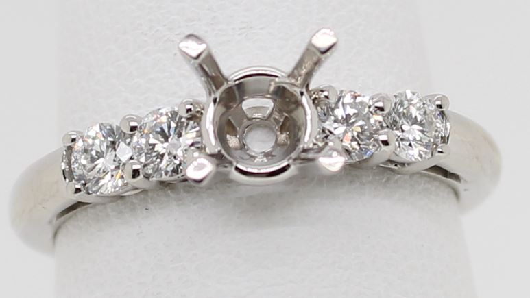 AJD platinum diamond semi-mount ring