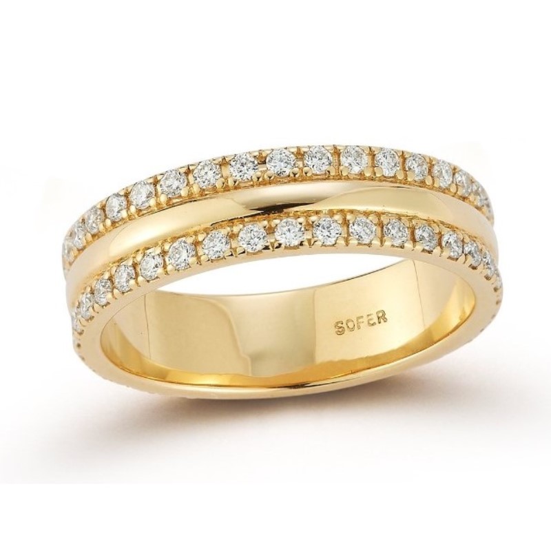 Thin Band With Diamond Border