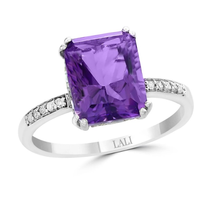 Amethyst And Diamond Ring