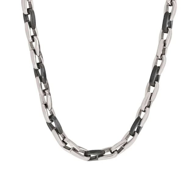 Italgem Stainless Steel Chain With Black Sections