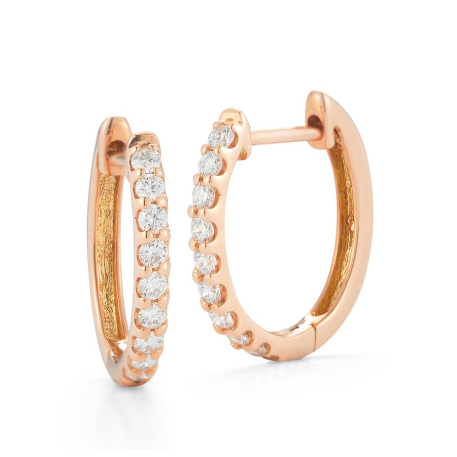 Diamond Huggie Earrings