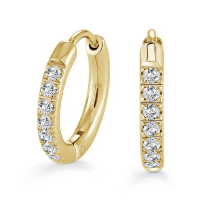 Veloria Collection 14mm Cz Classic Eternity Huggie Hoops Veloria Collection 14mm Cz Classic Eternity Huggie Hoops